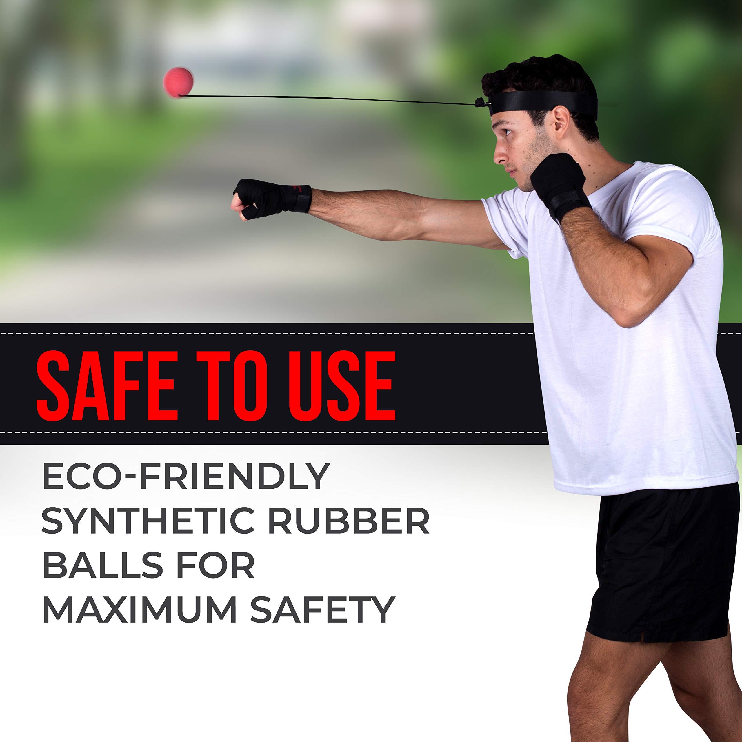 BOXERPOINT Boxerpoint Boxing Reflex Ball Boxing Ball Headband Boxing Game for Adults & Kids Hand Eye Coordination Training Boxing Equipment & MMA (Adults)