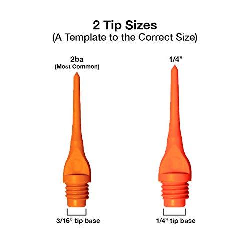 Mueller Recreational Products, Inc. Mueller 1/4" Plastic Keypoint Dart Tip – Bag/100 - American Made (White)