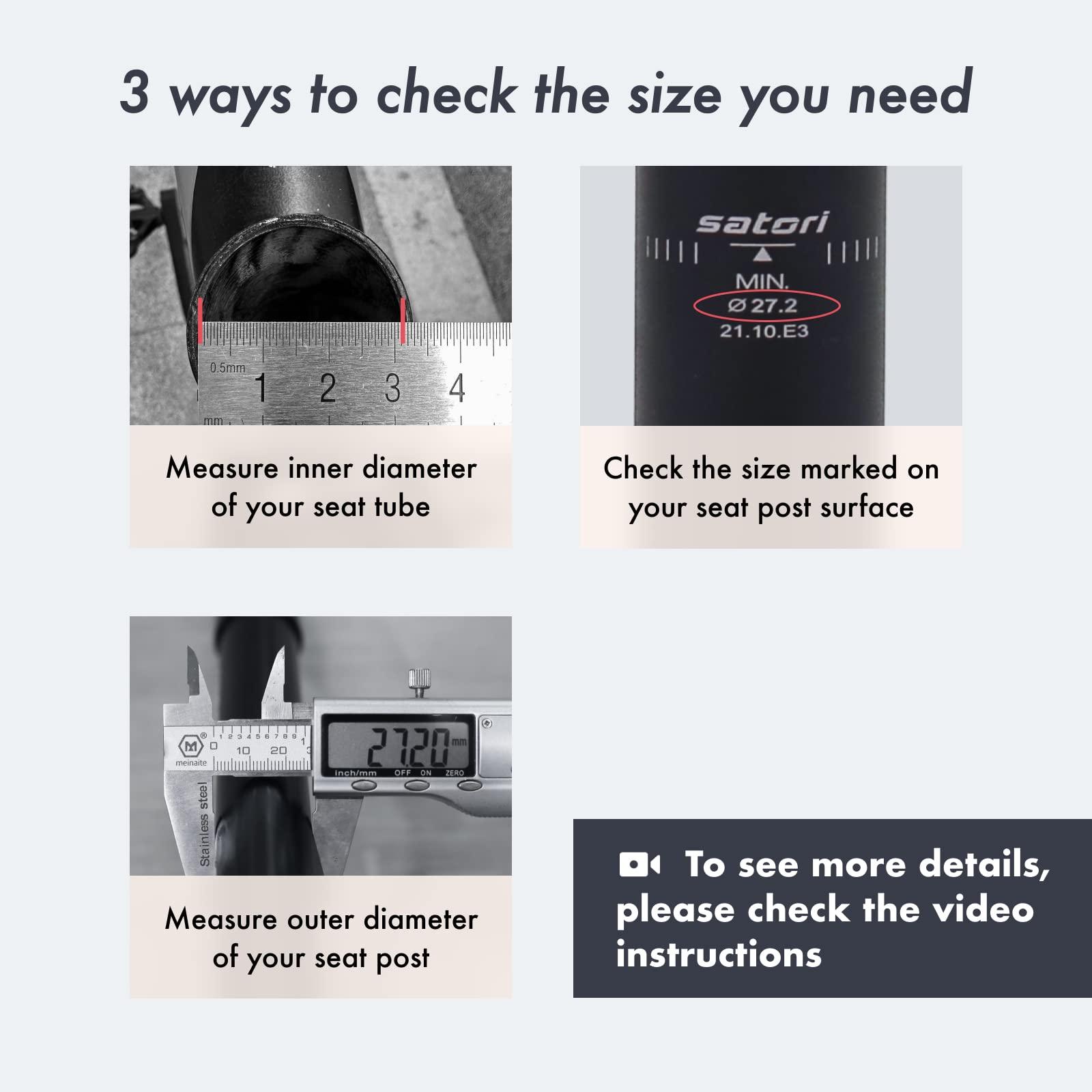 DJC Components DJC Satori Bike Suspension Seatpost Shock Absorber Damper Seat Post 27.2 28.6 30 30.4 30.9 31.6mm Solo(30mm black)