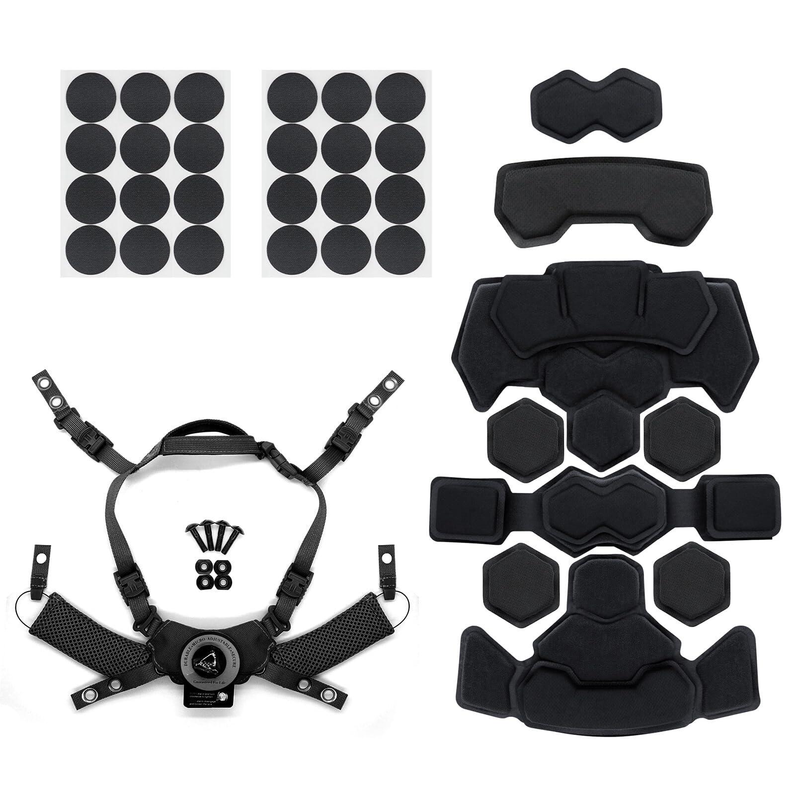 Yzpacc Yzpacc 2set Tactical Helmet Pads and Helmet Chin Strap Replacement Adjustable for Tactical Fast MICH ACH Bump FMA EXF Helmet Replacement Accessories Kit