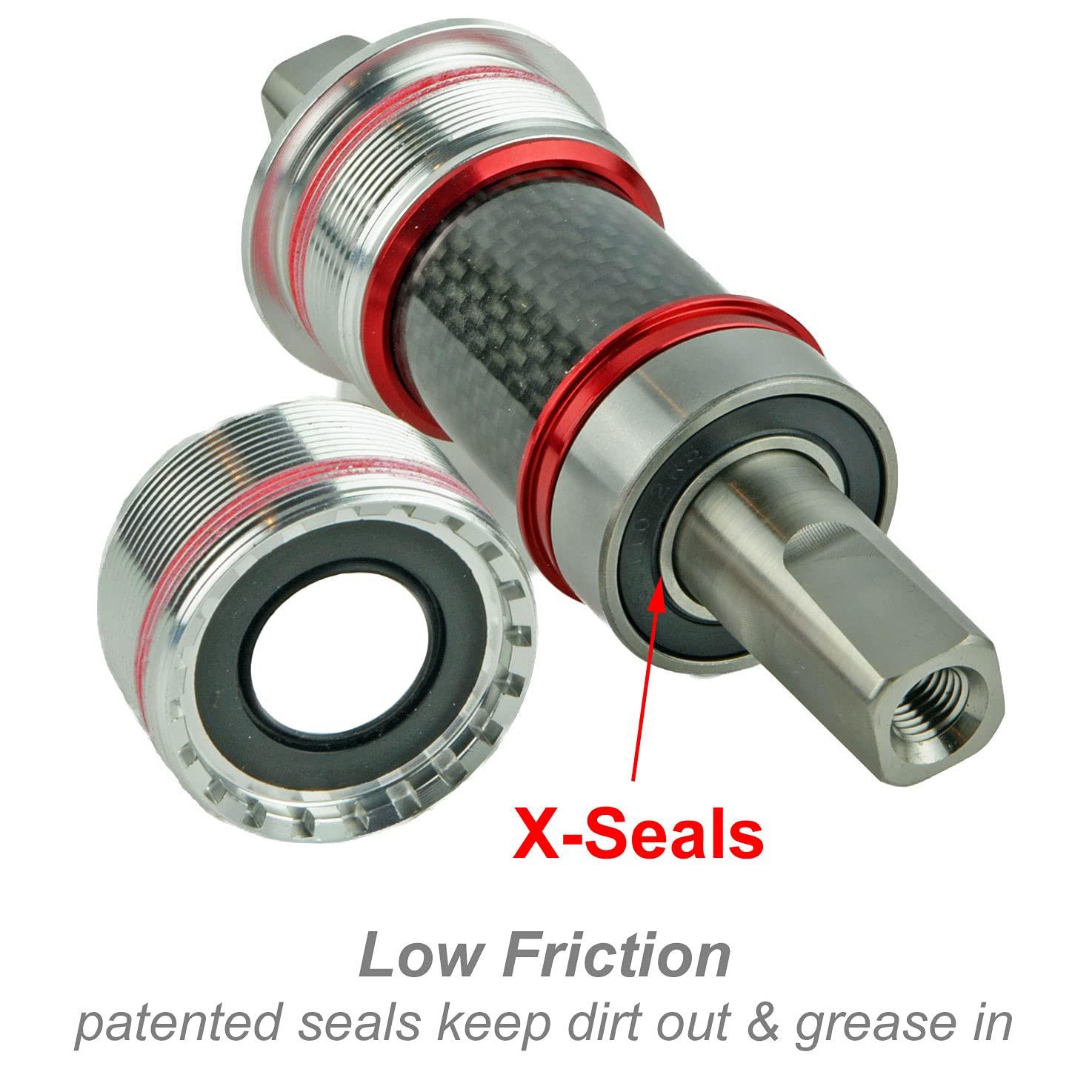 OMNI Racer OMNI Racer Worlds Lightest Titanium JIS Square Taper Bottom Bracket- Italian (Italian 70x116mm)