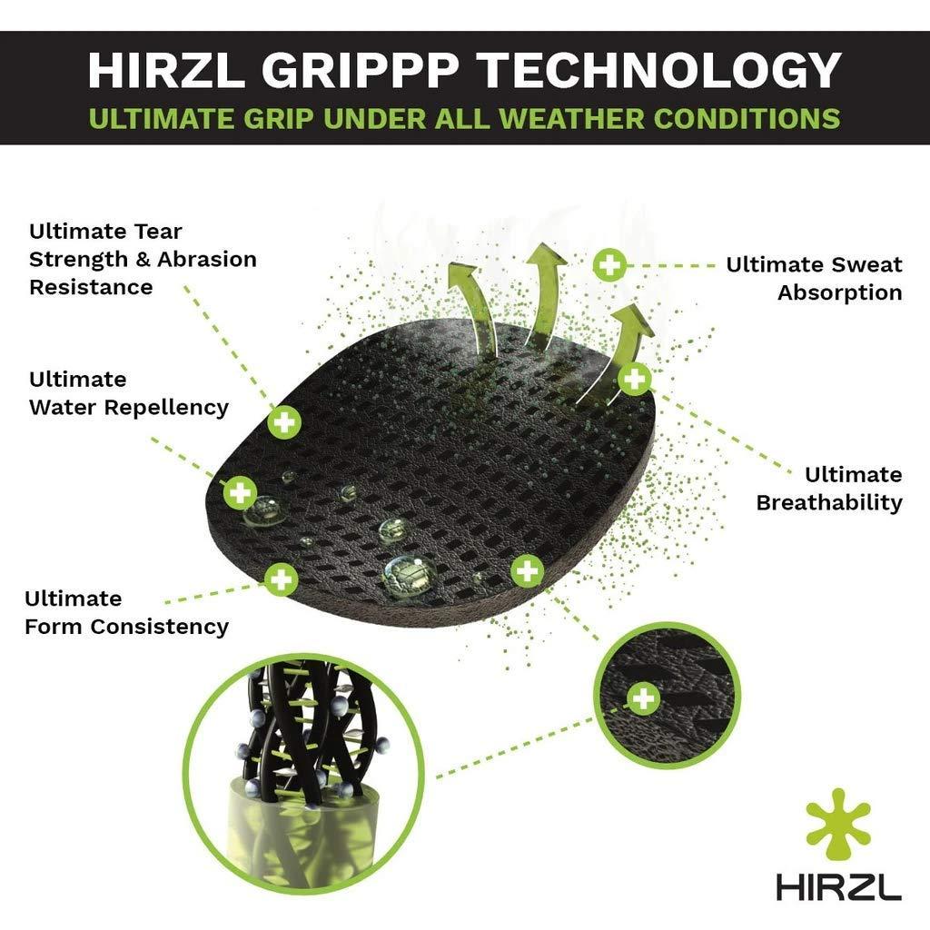 HIRZL HIRZL Trust Control 2.0 Golf Gloves, All Weather Mens Golf Glove, White/Black, Kangaroo Leather Palm, Cabretta Leather Backhand, Trusted by Pros, Sweat Free, Ultimate Grip, Small, Worn on Right Hand