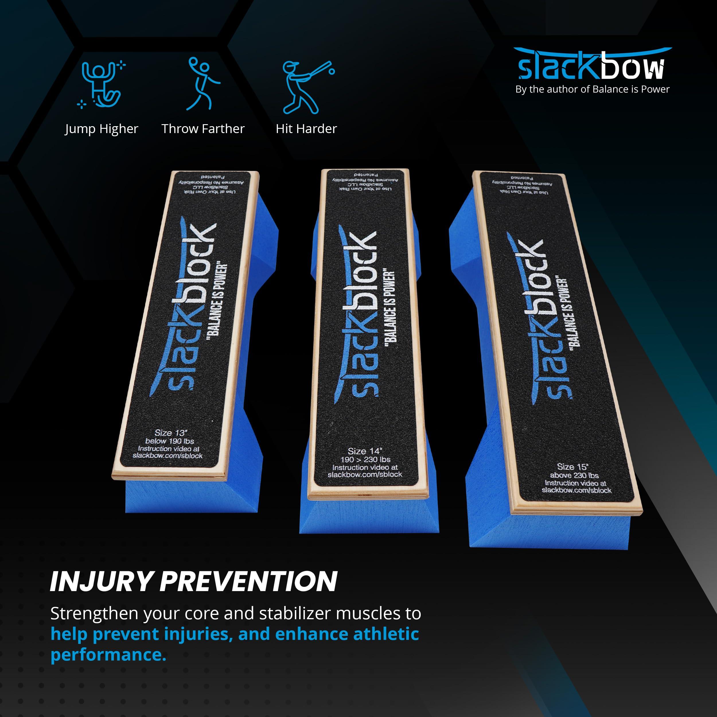 SlackBow SlackBow SlackBlock Athletic Balance Trainer Improve Balance, Stability, and Athletic Performance Condition Your Body and Prevent Injury - Compact and Portable 13
