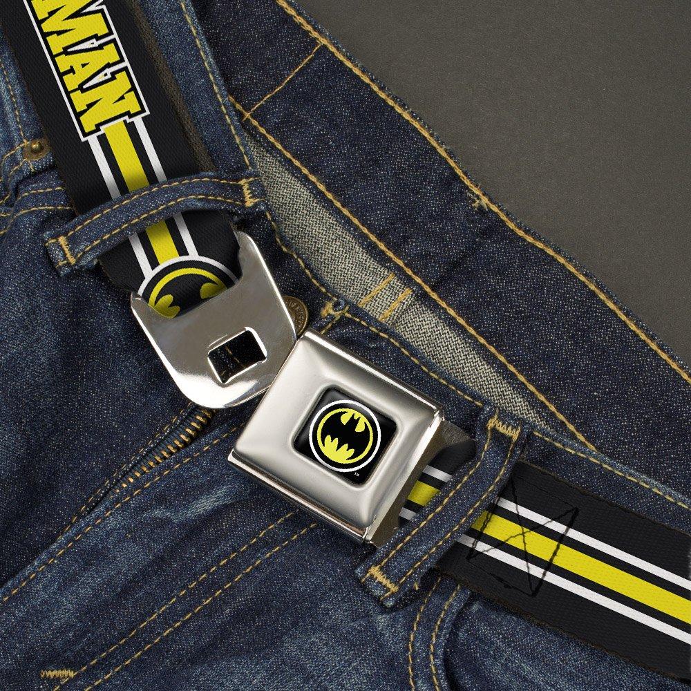 Buckle-Down Buckle-Down Men's Standard Seatbelt Belt Batman Kids, Multicolor, 1.0" Wide-20-36 Inches in Length