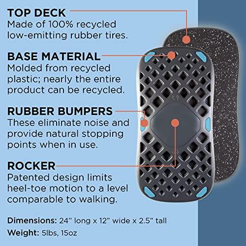 FluidStance FluidStance Plane Standing Desk Balance Board - 360 Degree Rocker Board for Balance, Fatigue, and Desk Exercise - Sustainably Made, Anti Slip Wobble Balance Board - Premium Standing Desk Accessories