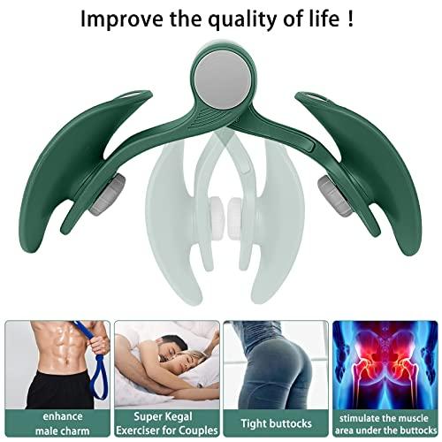 TINRIEF TINRIEF Thigh Master Hip Trainer Exercise Equipment, Pelvic Floor Trainer, Kegel Trainer for Postpartum Rehabilitation, Trimmer Inner Thigh, Thigh Workout Equipment (Dark Green)