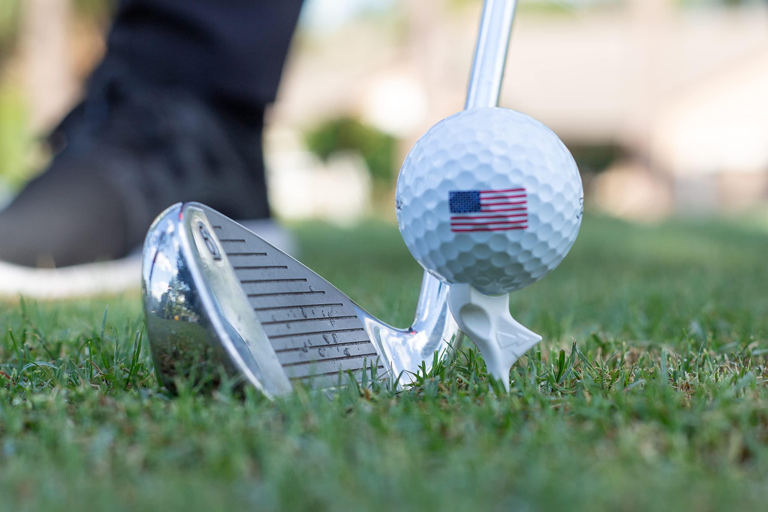 FLIGHTPATH FLIGHTPATH Premium Golf Tees - Durable Plastic Golf Tees Designed to Enhance Golf Shot Distance & Precision - Robotically Tested to Reduce Ball Spin - USGA Approved Golf Equipment - (Pack of 8, 2.75)