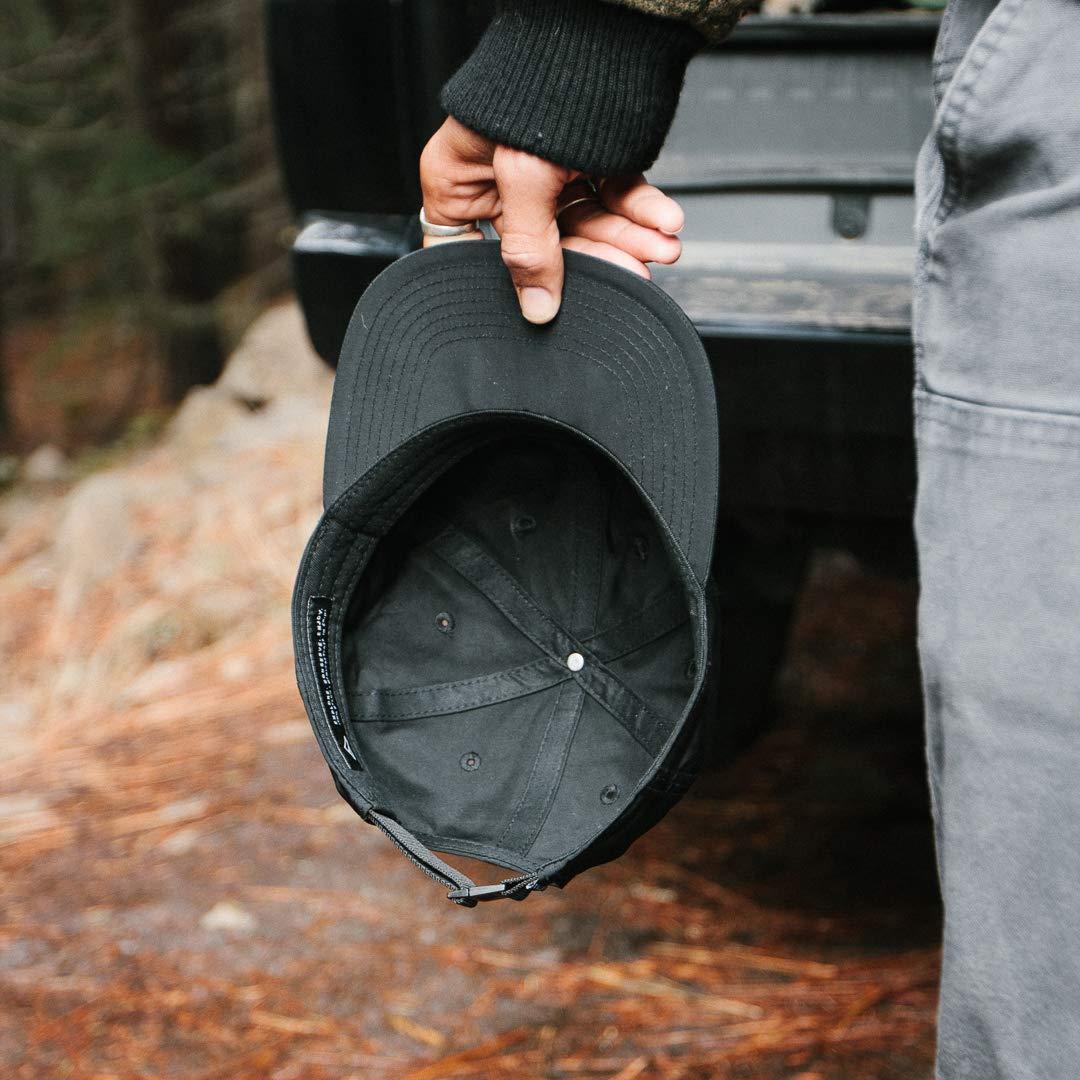 Tillak Tillak Coho Six Panel Hat, Kodra Nylon 6 Panel Cap with Snap Closure (Black)