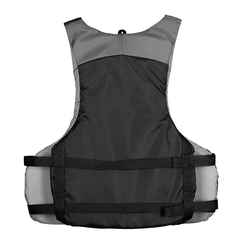 Stohlquist Stohlquist Fit Adult Life Jacket PFD - Easily Adjustable for Full Mobility, Lightweight Buoyancy Foam, PVC Free, Coast Guard Approved | Unisex Adult, Universal Adult, Black/Gray