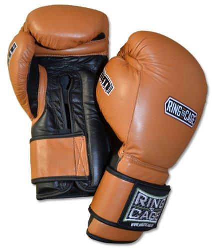 Ring to Cage Deluxe MiM-Foam Sparring Gloves - Safety Strap for Muay Thai, MMA, Kickboxing, Boxing-18oz