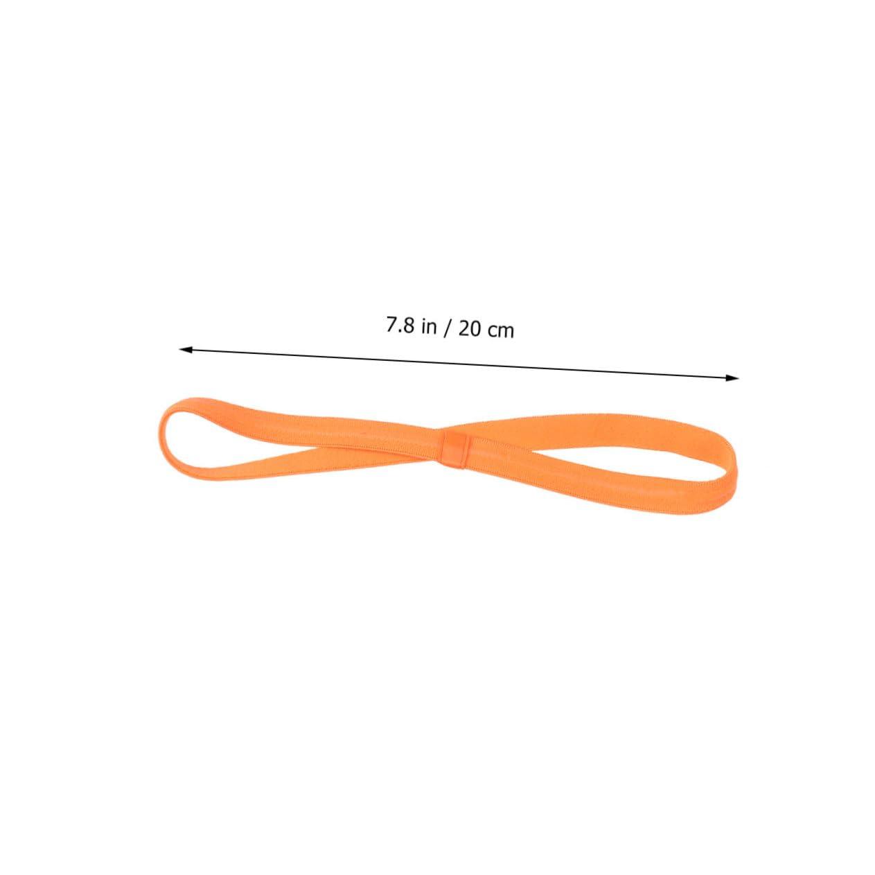 WHAMVOX WHAMVOX 9pcs Non- Running Headband Stretchy Yoga Hair Accessories for Men and Women and Comfortable Football Headbands Orange for Sports Activities