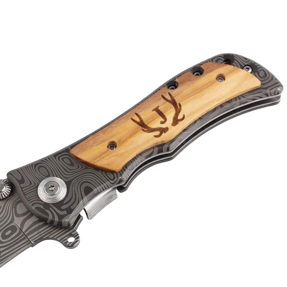 Fanfoobi Fanfoobi Laser Engraved Pocket Knife with Monogrammed J for Him