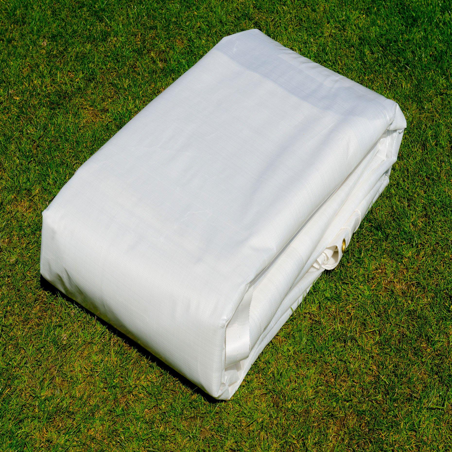Net World Sports Cricket Flat Sheets - Lay Flat Cricket Covers for When Rain Stops Play - [Net World Sports] (82ft x 13ft)