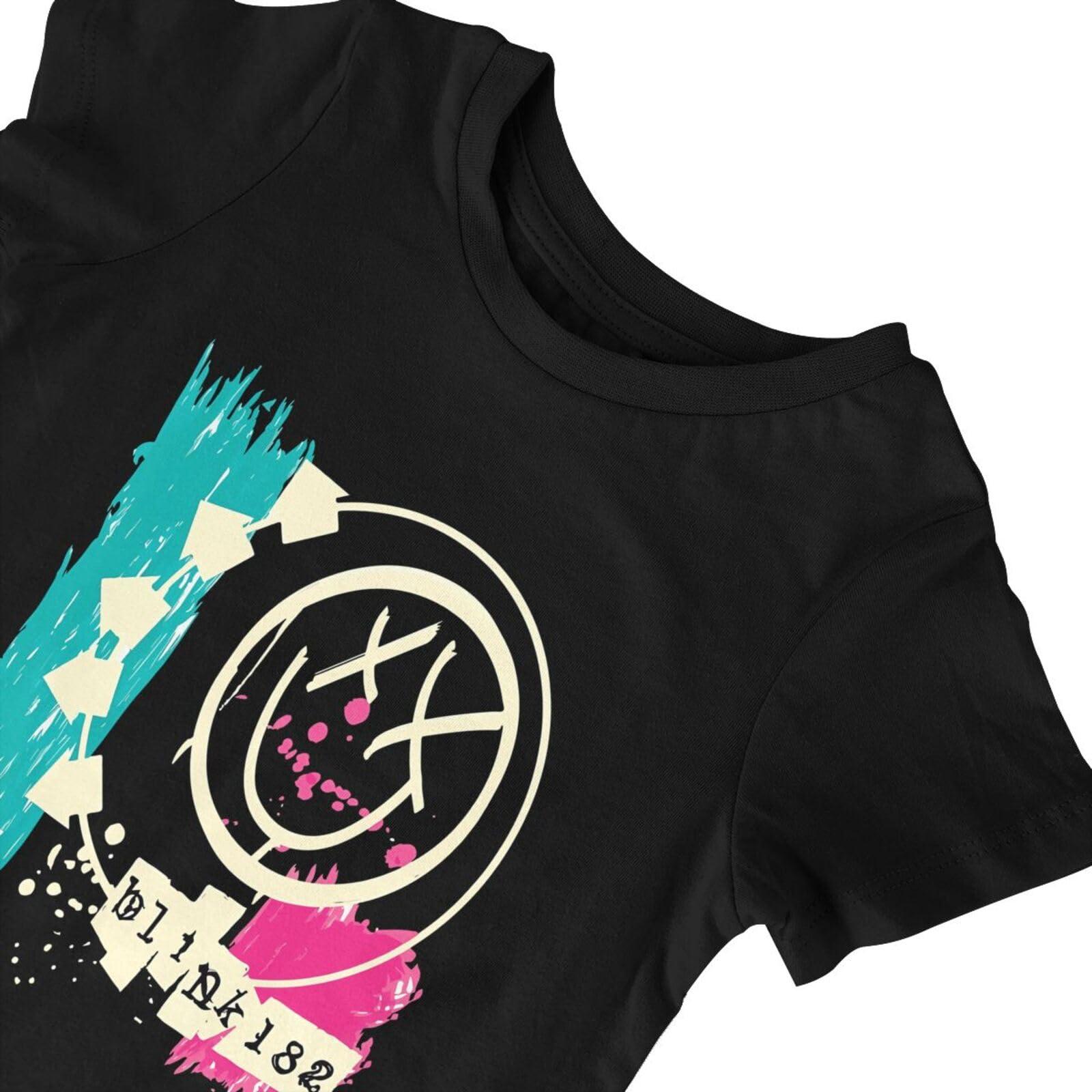 GUONHGD Blink Rock 182 Baby Clothes Bodysuit,0-3 Months Baby Girl Clothes, Newborn Infant Short-Sleeve One-Piece Bodysuits,Infant Romper Bodysuit Cotton Baby Girl Bodysuit 18 Months*Blink 182,B 182