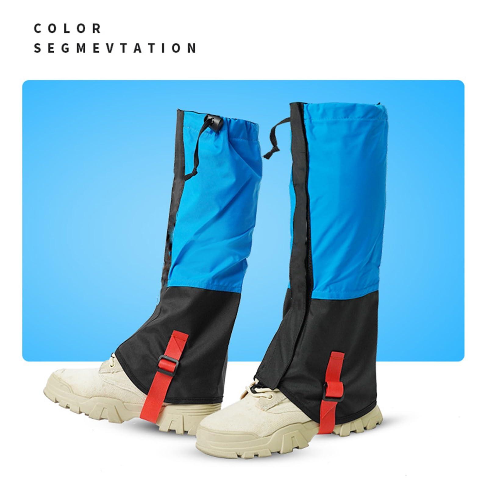 HEARSO Leg Gaiters, Outdoor Gaiters Snowshoe Gaiters for Children, Suitable for Men and Women Camping, Mountain Climbing, Hiking and Snowshoeing (Color : Red)