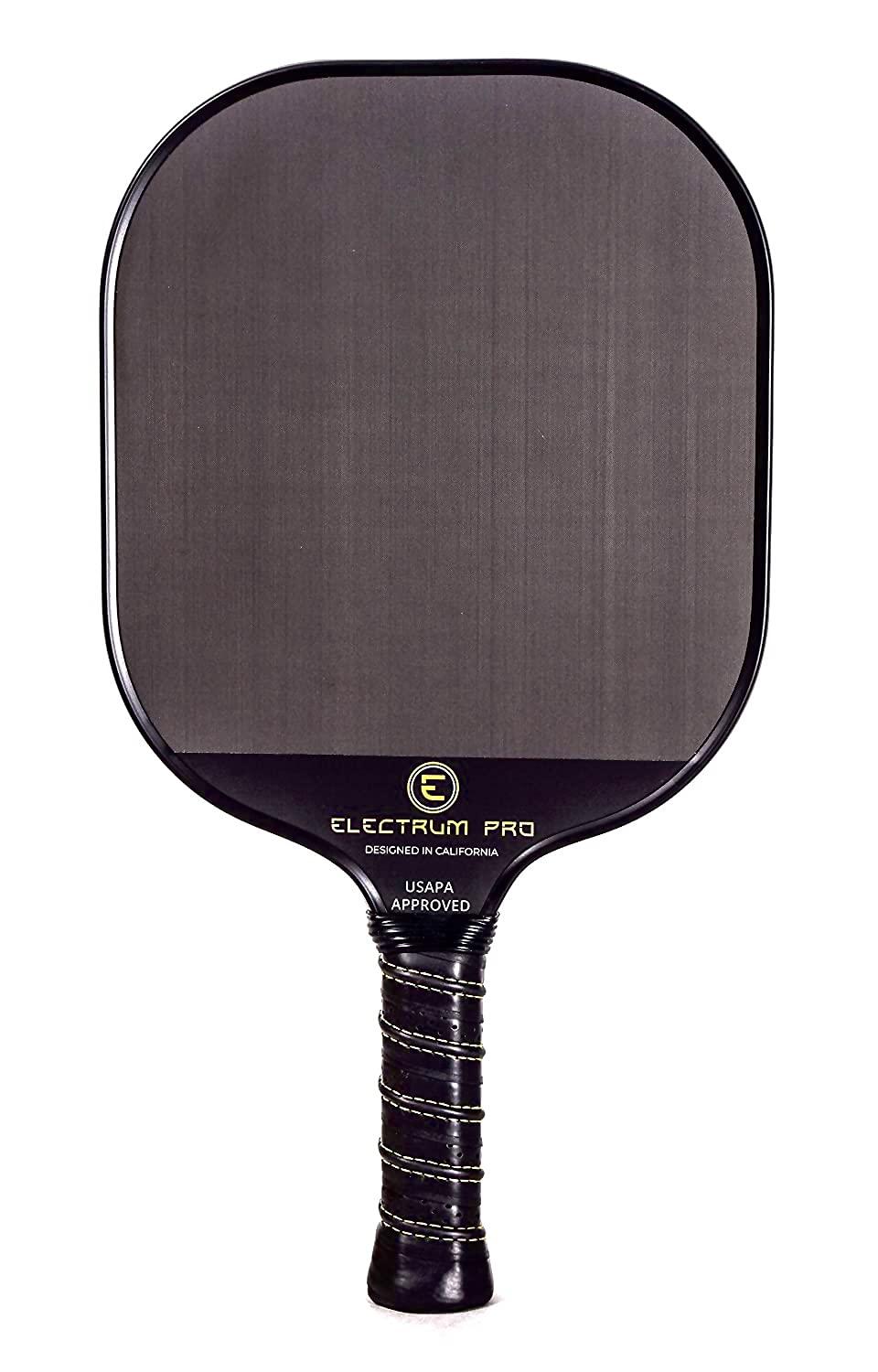 Electrum Pickleball Electrum Pro Paddle - Electrum Pickleball - USAPA Approved | Carbon Fiber Surface | Polypropylene Honeycomb Core | Best Paddle for Spin and Power | Lightweight