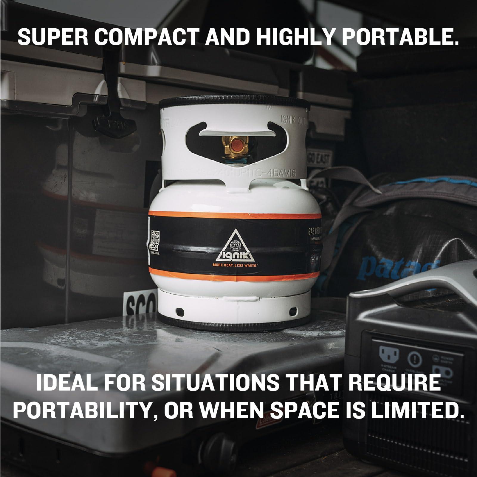 Ignik Ignik Refillable Gas Growler Propane Tank, 3.8-Pound - White