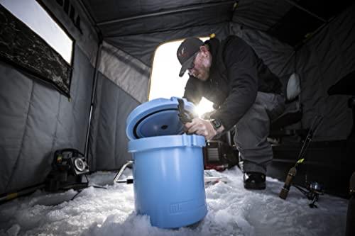 Mammoth Mammoth Live Bait Bucket, Insulated Bait Bucket with 10 Quart Capacity, Great for Daily Trips and Fishing Tournaments, Light Blue