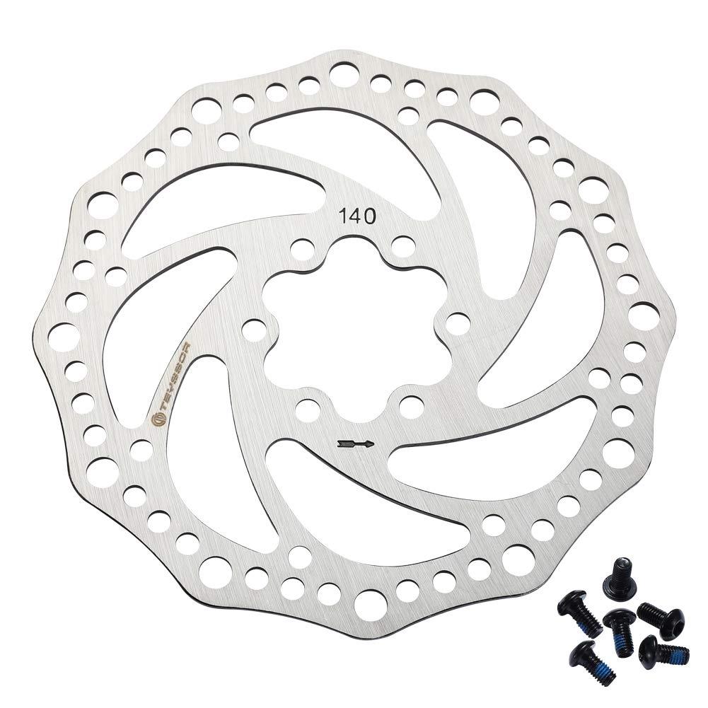 Teyssor Teyssor 140mm 160mm 180mm 203mm Bike Disc Brake Rotor with 6 Bolts Fit for Road Bike Mountain Bike BMX MTB