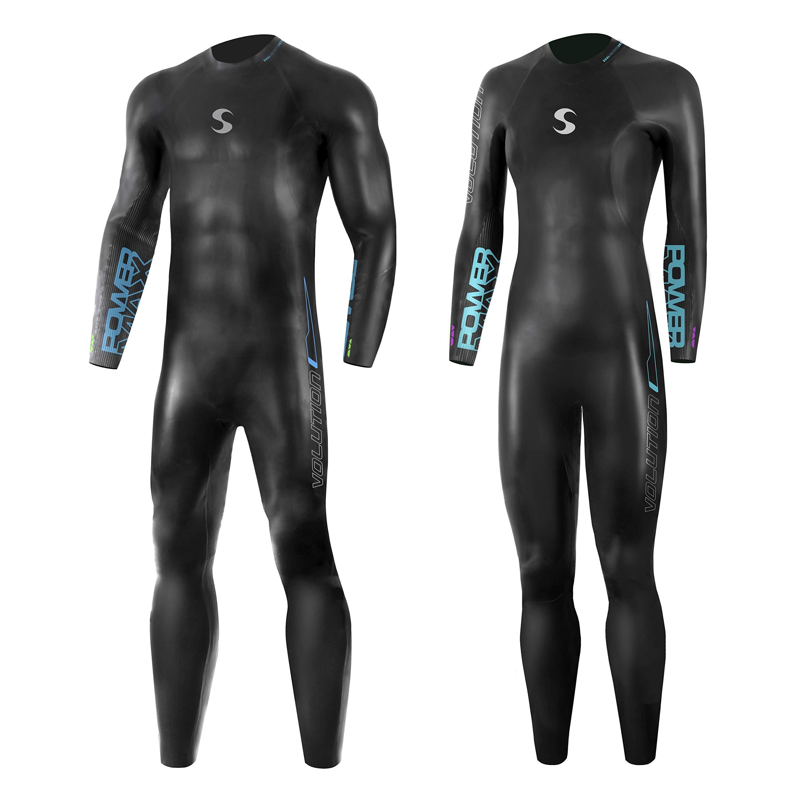 Synergy Synergy Triathlon Wetsuit 3/2mm - Volution Full Sleeve Smoothskin Neoprene for Open Water Swimming Ironman & USAT Approved (Women, Women\'s WX)