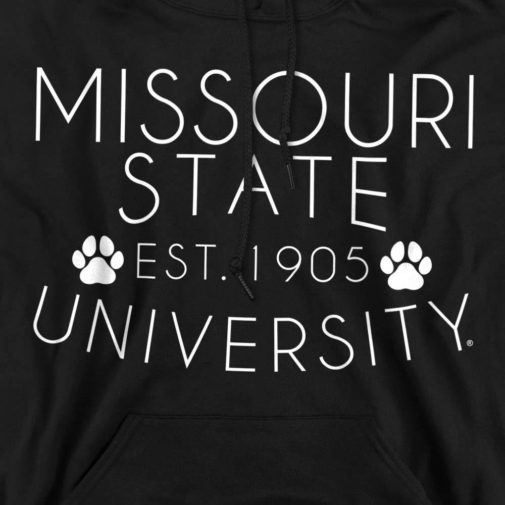 Missouri State University Missouri State University Official Simple Unisex Adult Pull-Over Hoodie,Black, 3X-Large