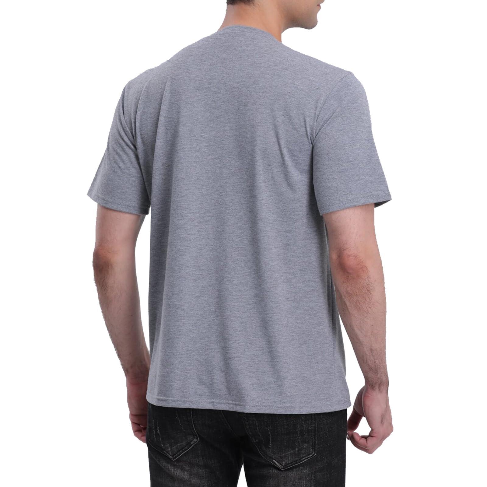 Jefuzh Mens Baby Carrier Shirt, Kangaroo Shirt for Dad and Baby V Neck Short Sleeve Kangaroo T Shirt for Dad with Hat-Grey Hat-3XL