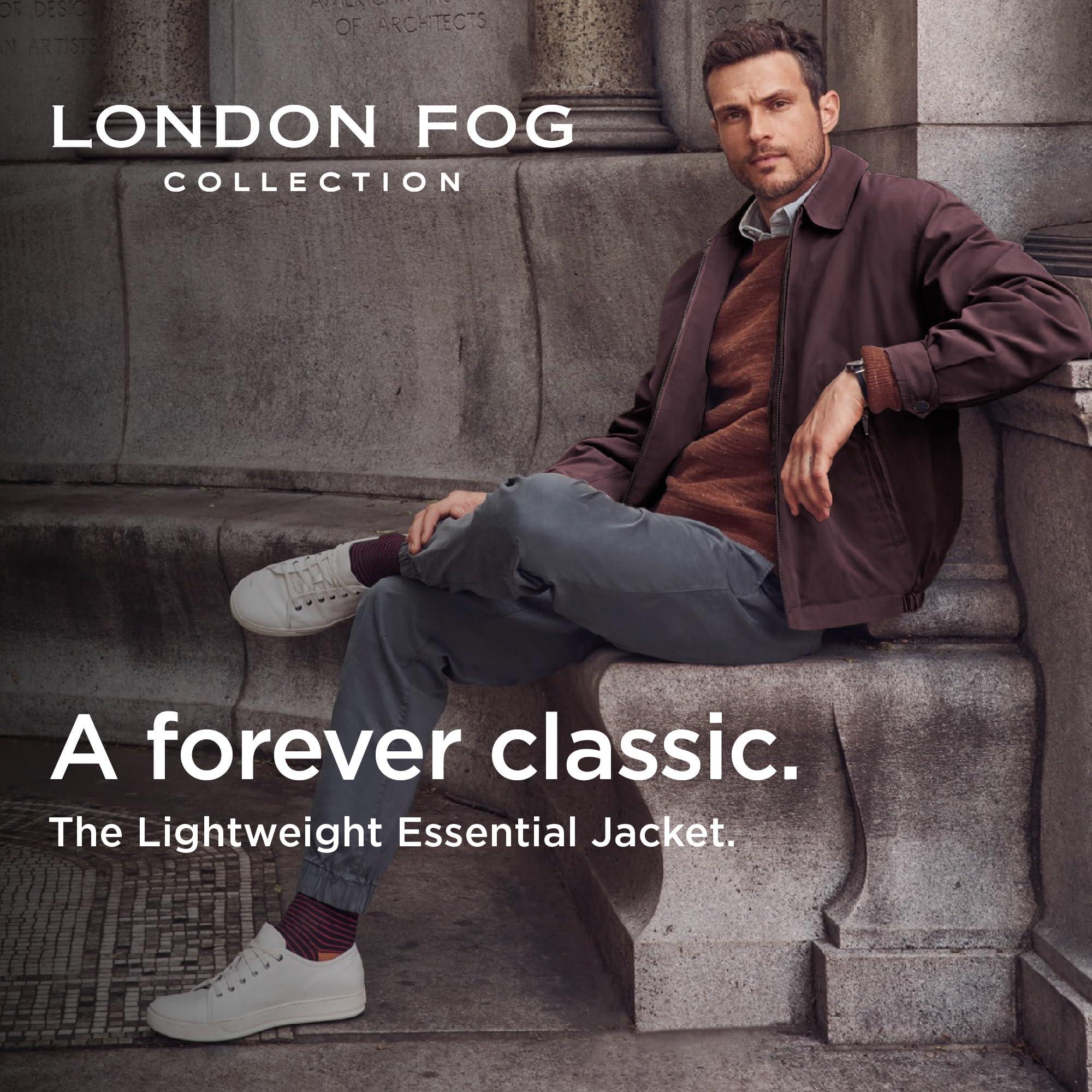 LONDON FOG London Fog Men\'s Auburn Zip-Front Golf Jacket (Regular & Big-Tall Sizes), Maroon, Large