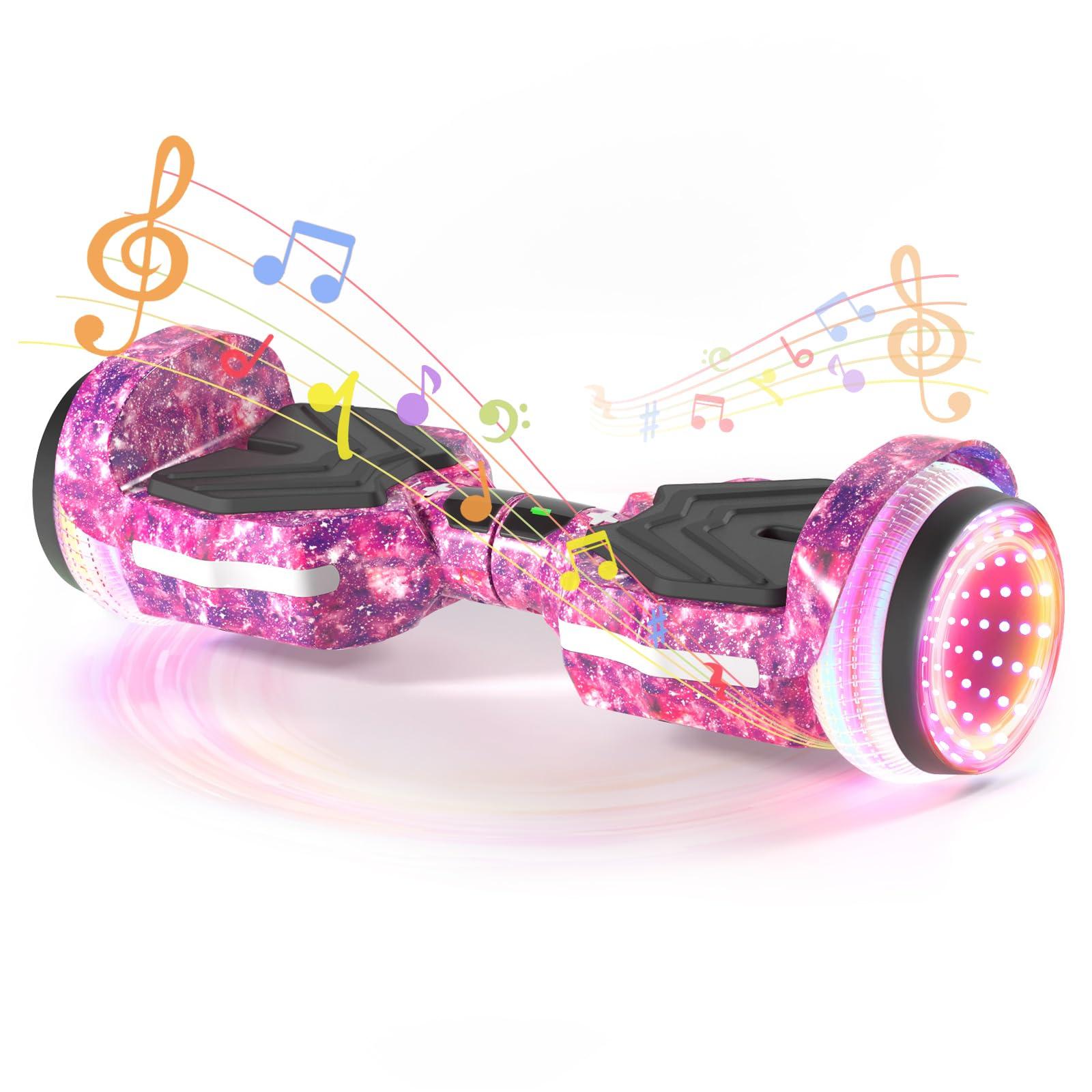 SIMATE SIMATE Scooter, Colorful LED Light-Up Wheels, Bluetooth Speakers and APP, Dual 250W Motors, 8.5 mph Max Speed & 8.5 Miles Max Range, Gifts for Kids Adults Girls Boys