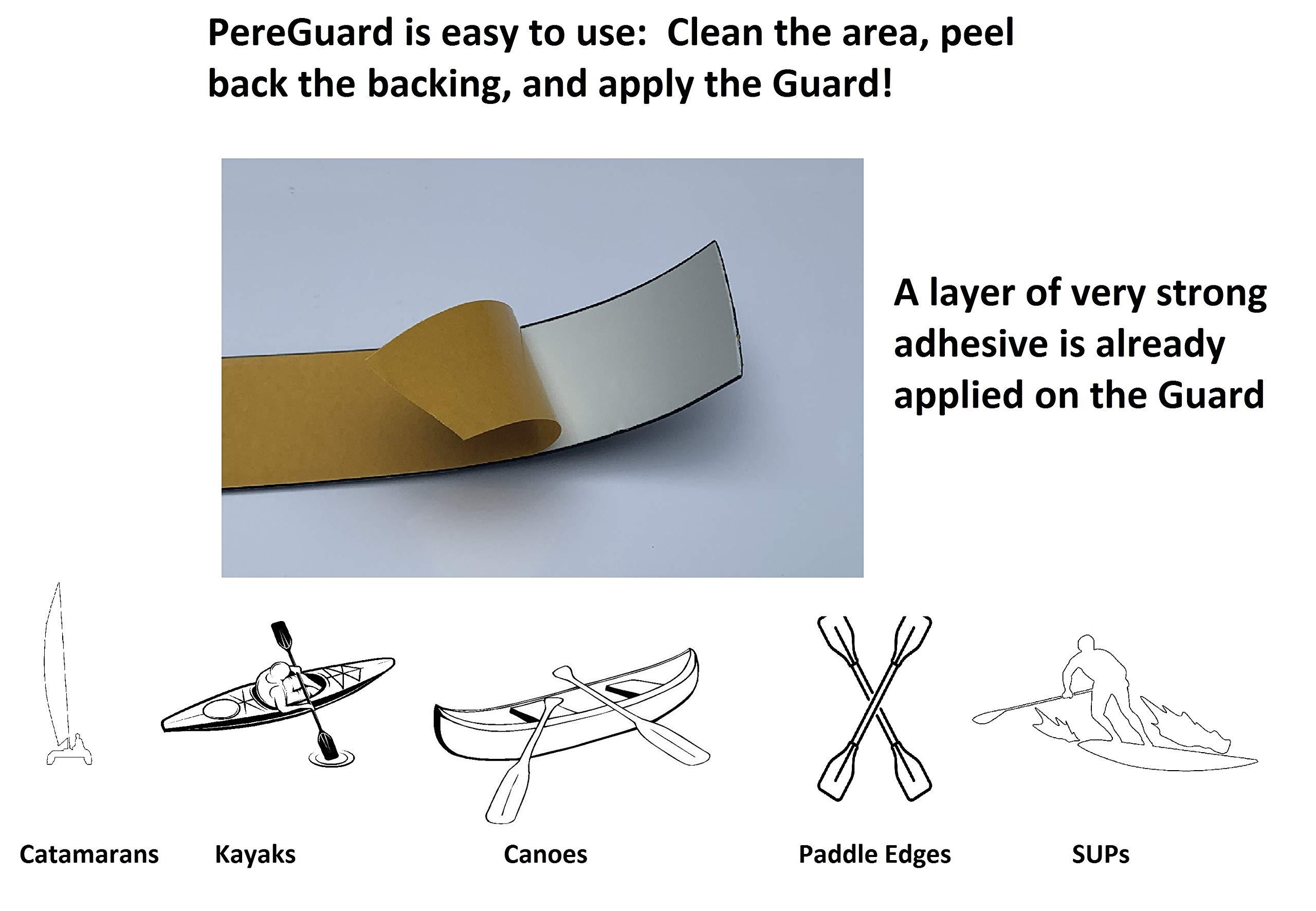 PereGuard PereGuard Kayak Keel Guard 4\" Width Black (10 feet) Kayak Canoe Protective Guard Abrasion Resistance