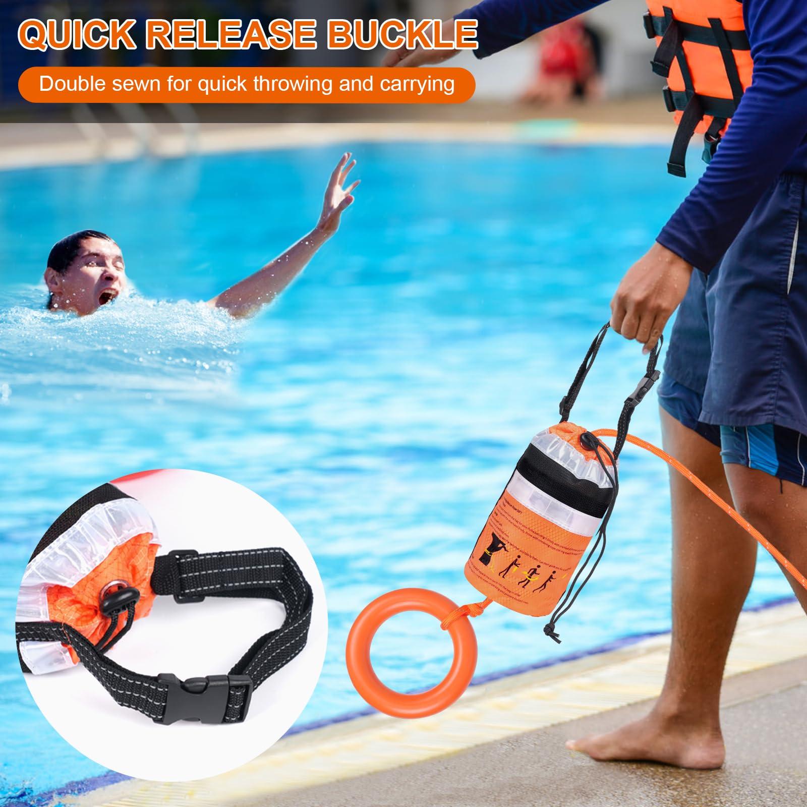 HOKINETY HOKINETY Water Rescue Throw Bag - 3/10 Inch Rope 100FT Up to 1900lbs Tensile Strength Throwable Flotation Device - Emergency Safety Equipment for Kayak Raft Boat