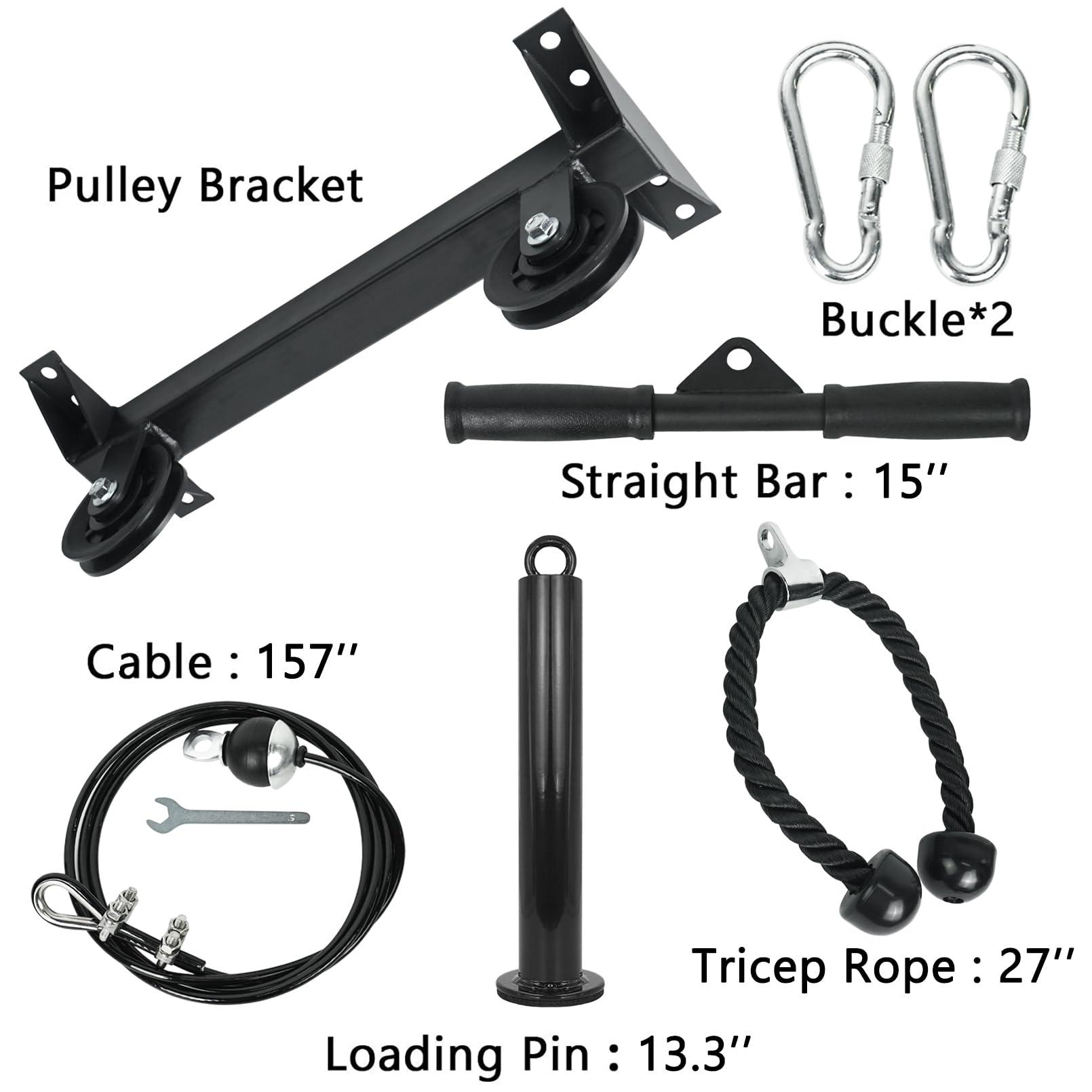 Luwint Luwint Ceiling Mount Fitness Pulley System, LAT Pulldown Attachments for DIY Home Gym Garage