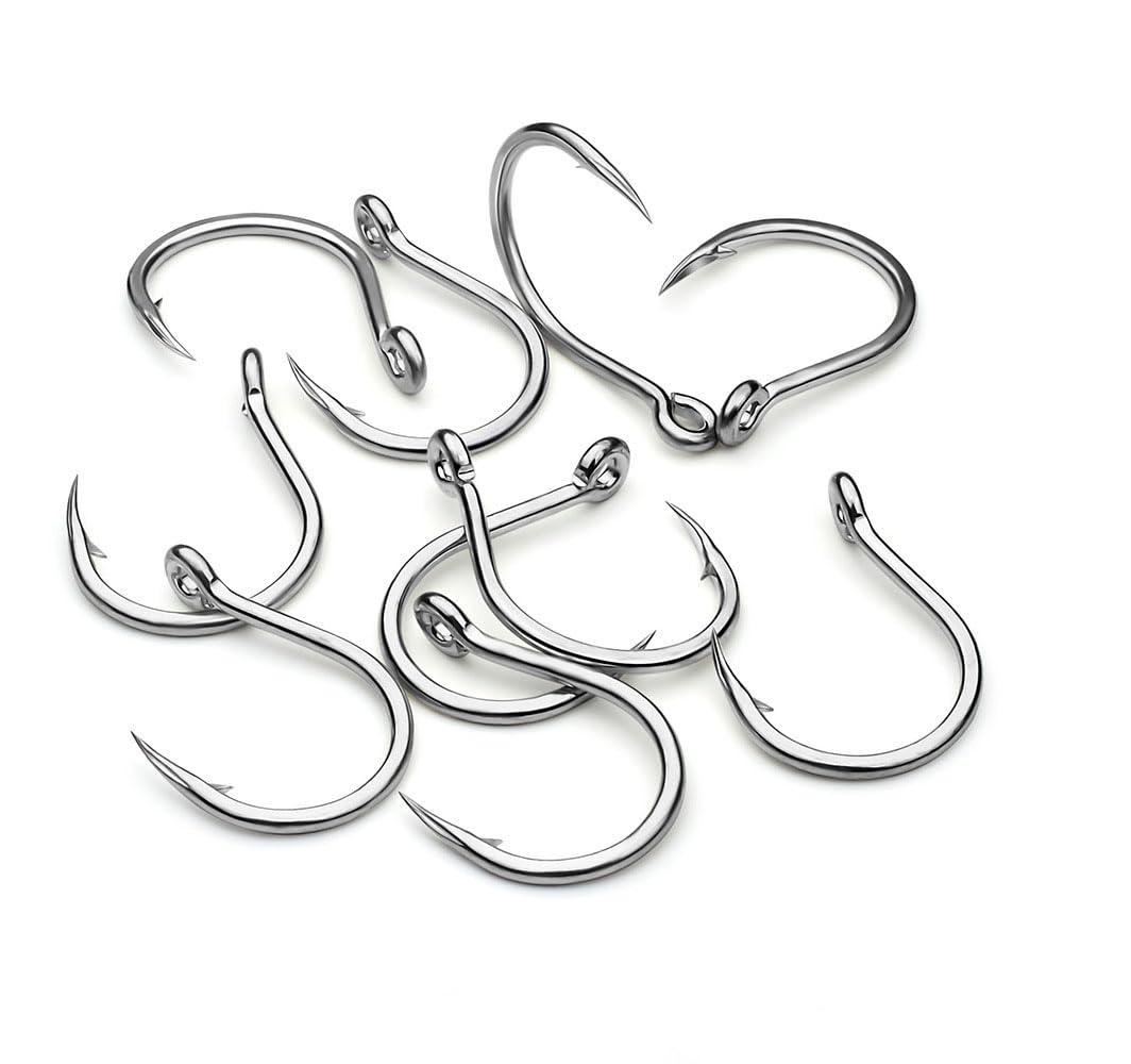 Cuoyuqie Cuoyuqie 30pcs Live Bait Circle Hooks Stainless Steel Saltwater Fishing Hooks (5/0 30pcs)