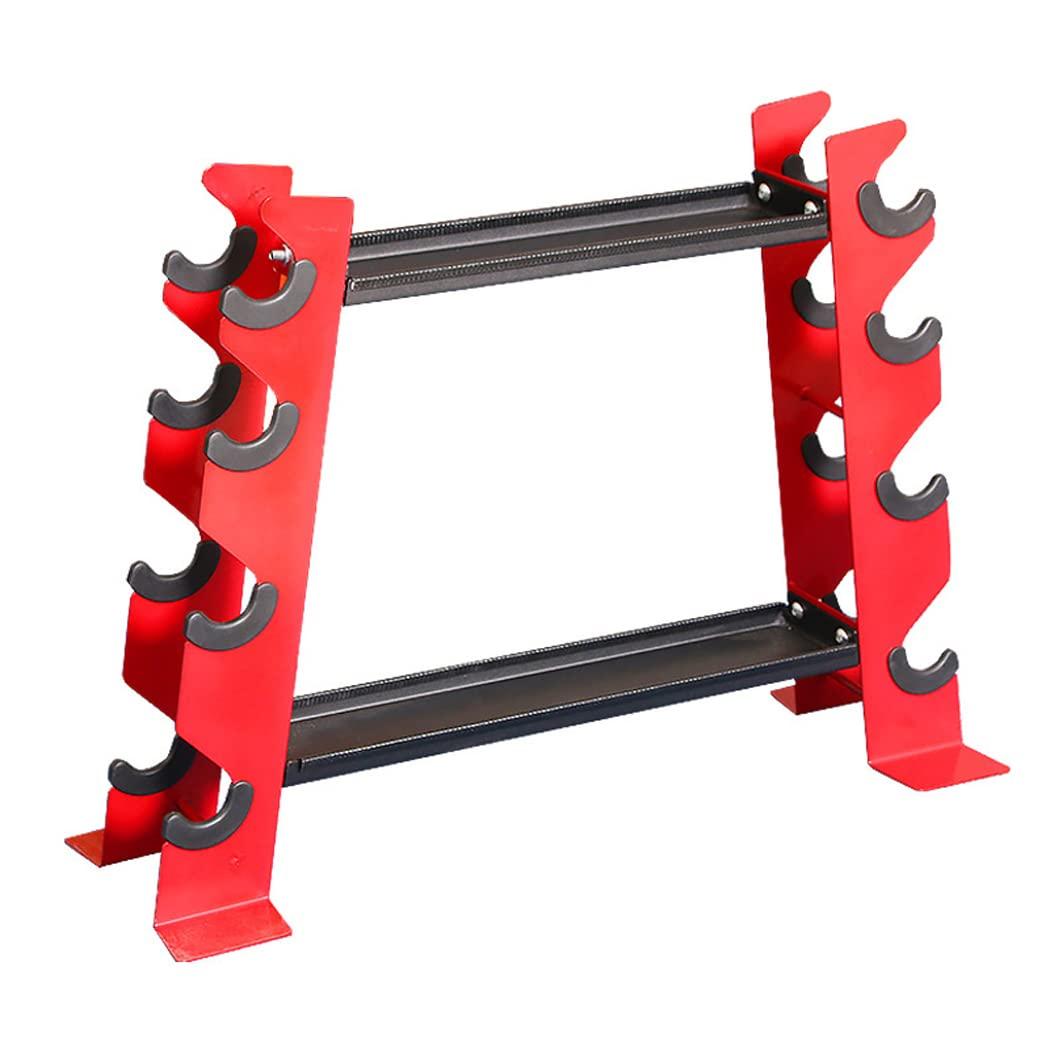 LANGWEI Dumbbell Rack 2 Tier, Multifunctional Sawtooth Weight Rack for Dumbbells and Kettlebells, Storage Rack Organizer for Home Gym(Dumbbell Rack Stand Only)