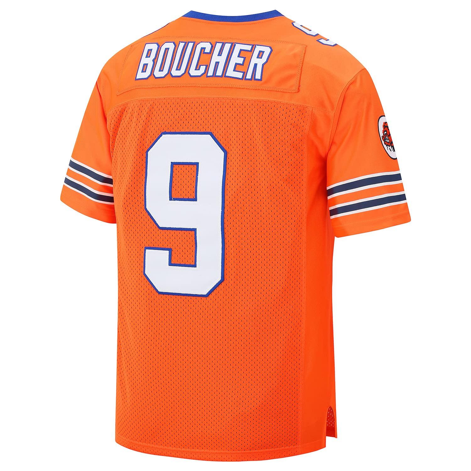 Aimhuo Waterboy #9 Bobby Boucher Adam Sandler 50th Anniversary Movie Football Jersey S-XXXL Orange