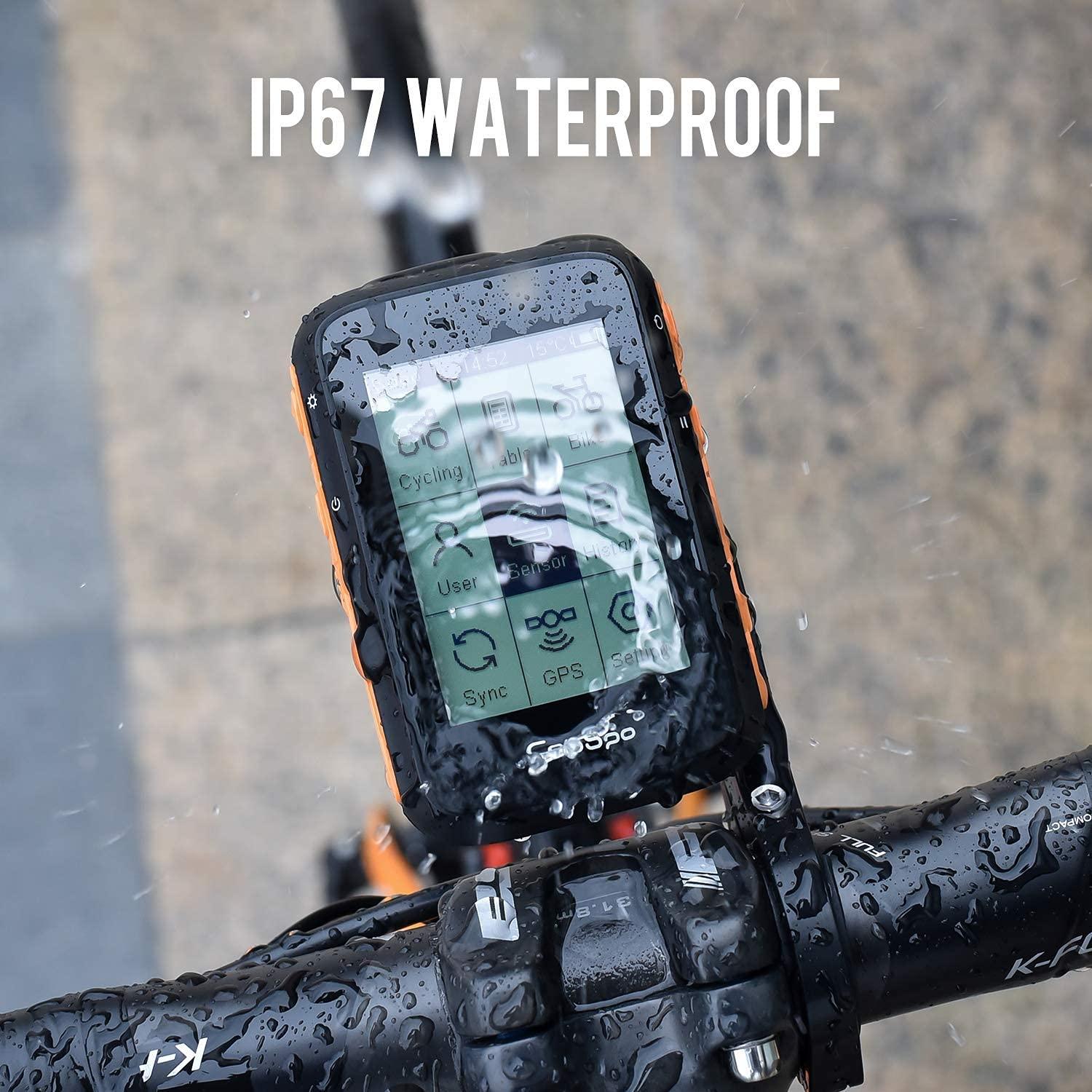 CooSpo COOSPO Bike Computer Wireless GPS,Cycling Computer Bike Speedometer Auto Backlight,Bluetooth4.0 ANT Cycling GPS Unit,Bicycle Computer BC200 Waterproof,Compatible with CooSporide APP