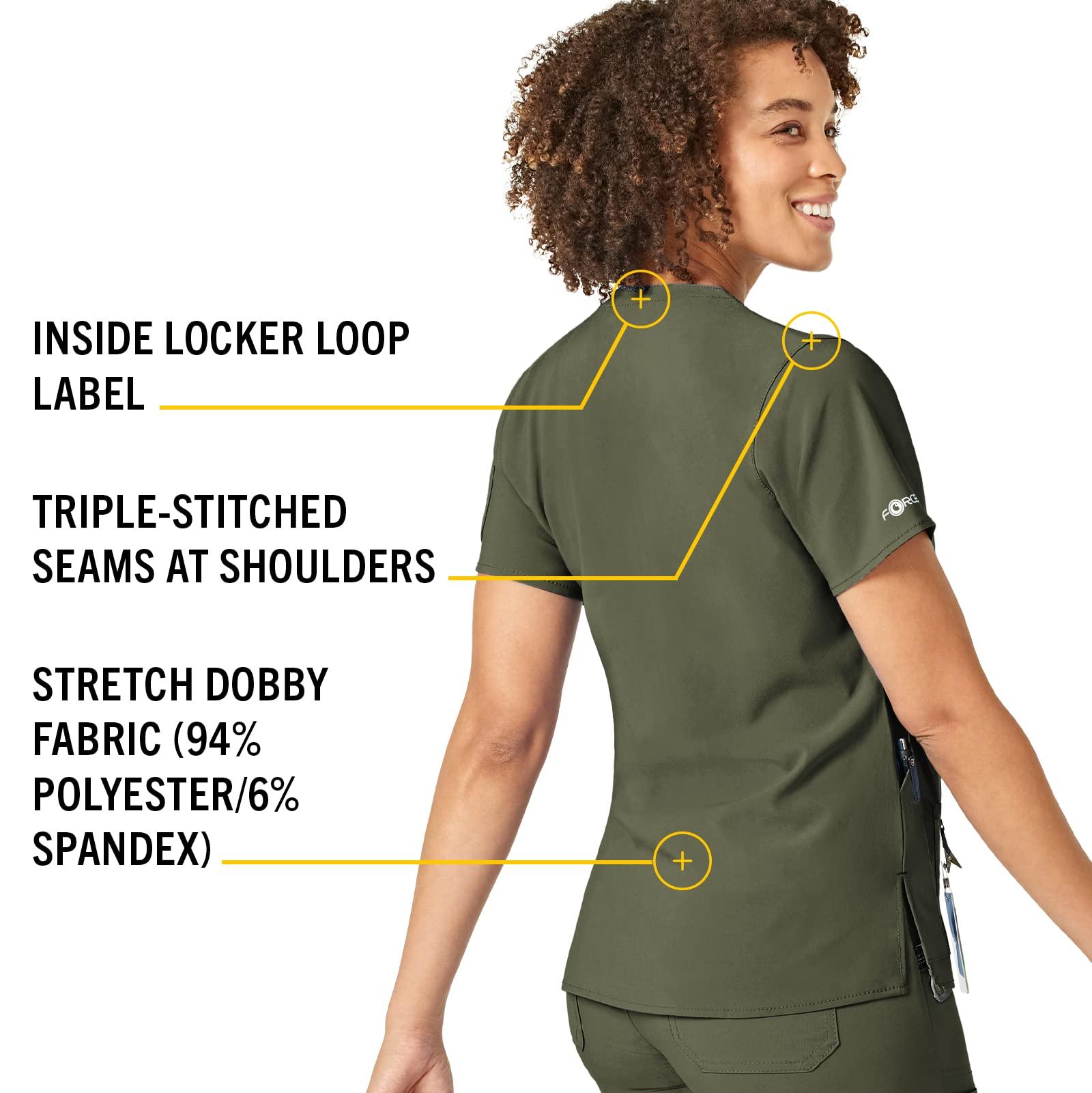 Carhartt Carhartt Scrubs C12110 Women's Force Cross-Flex V-Neck Media Scrub Top - 2X-Large Regular - Basil