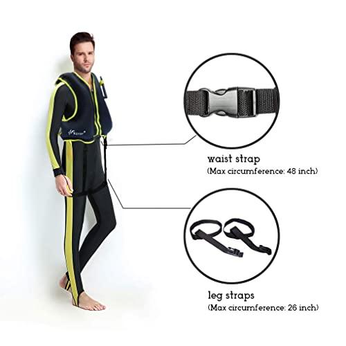 NAXER NAXER Inflatable Buoyancy Jackets Vests for Adults Kayak Kayaking Suit 90-200 lbs Easy Snorkeling Swimming Boating Paddleboarding Water Sports