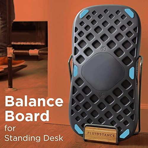 FluidStance FluidStance Plane Standing Desk Balance Board - 360 Degree Rocker Board for Balance, Fatigue, and Desk Exercise - Sustainably Made, Anti Slip Wobble Balance Board - Premium Standing Desk Accessories