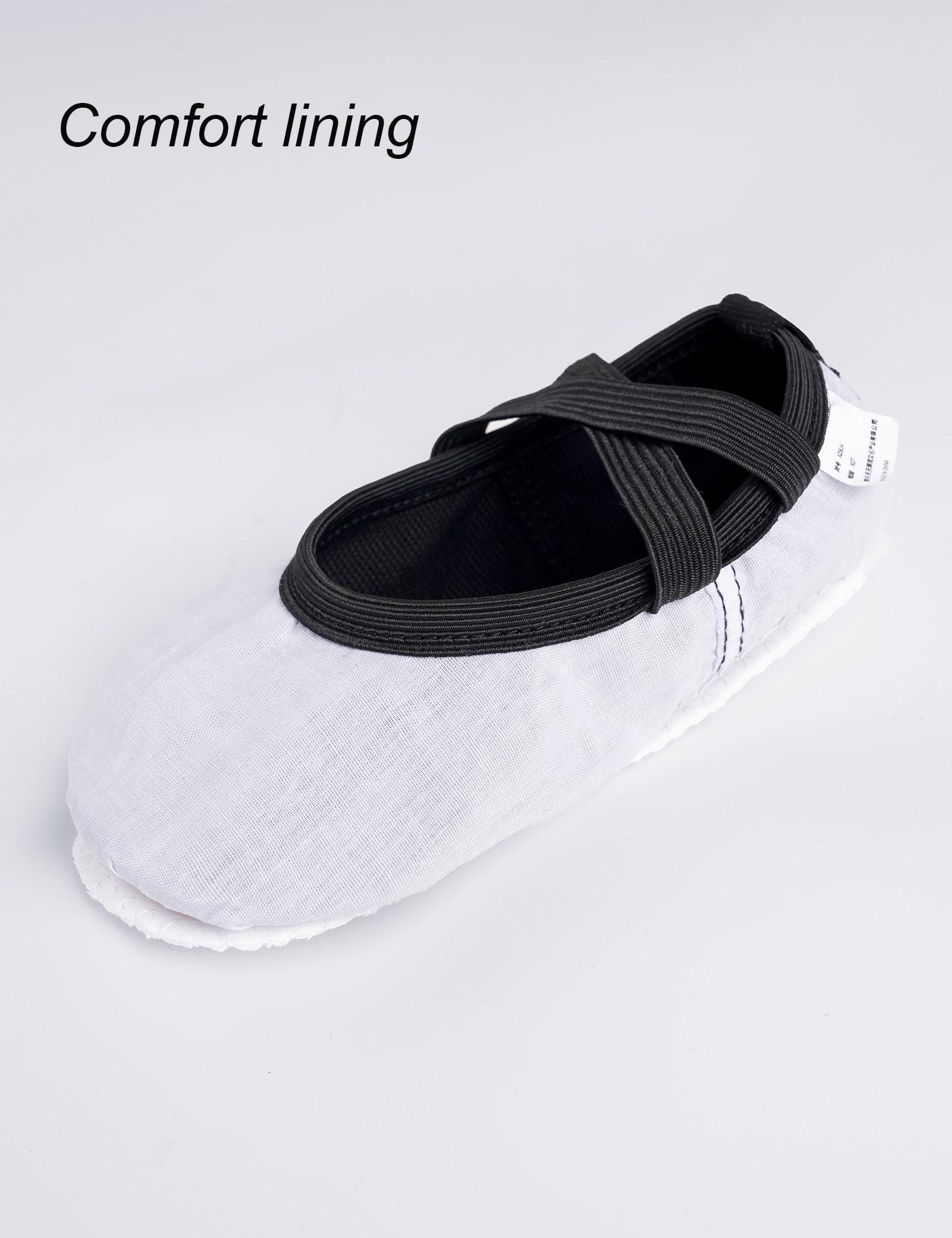 Lovdaswi Canvas Ballet Dance Shoes Men Split Sole Ballet Slippers Black