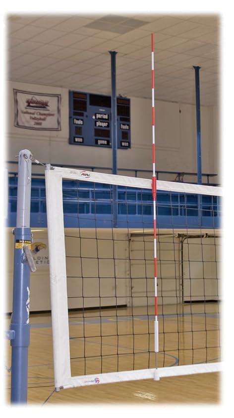Tandem Sport Tandem Sport Clamp-On Volleyball Net Antennae - Essential Volleyball Equipment - 2 Red & White Volleyball Antenna - Volleyball Referee Equipment - Volleyball Net Poles - Fits 36\" & 1 Meter Nets