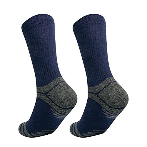 YUEDGE YUEDGE 5 Packs Men's Antiskid Wicking Outdoor Multi Performance Hiking Cushion Socks, Men shoe 7-10.5 US Size