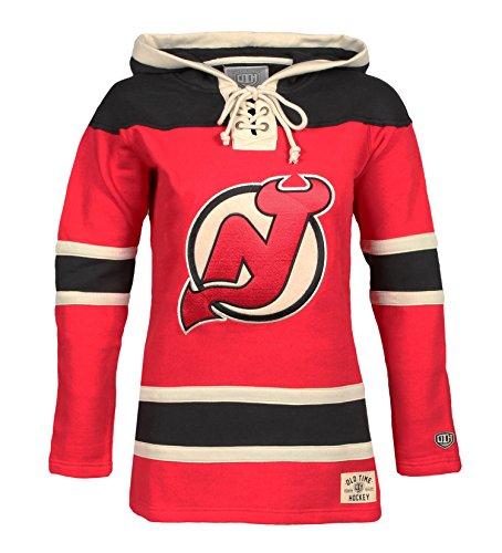 Old Time Old Time Hockey Adult Men NHL Lacer Heavyweight Hoodie, Red, Medium
