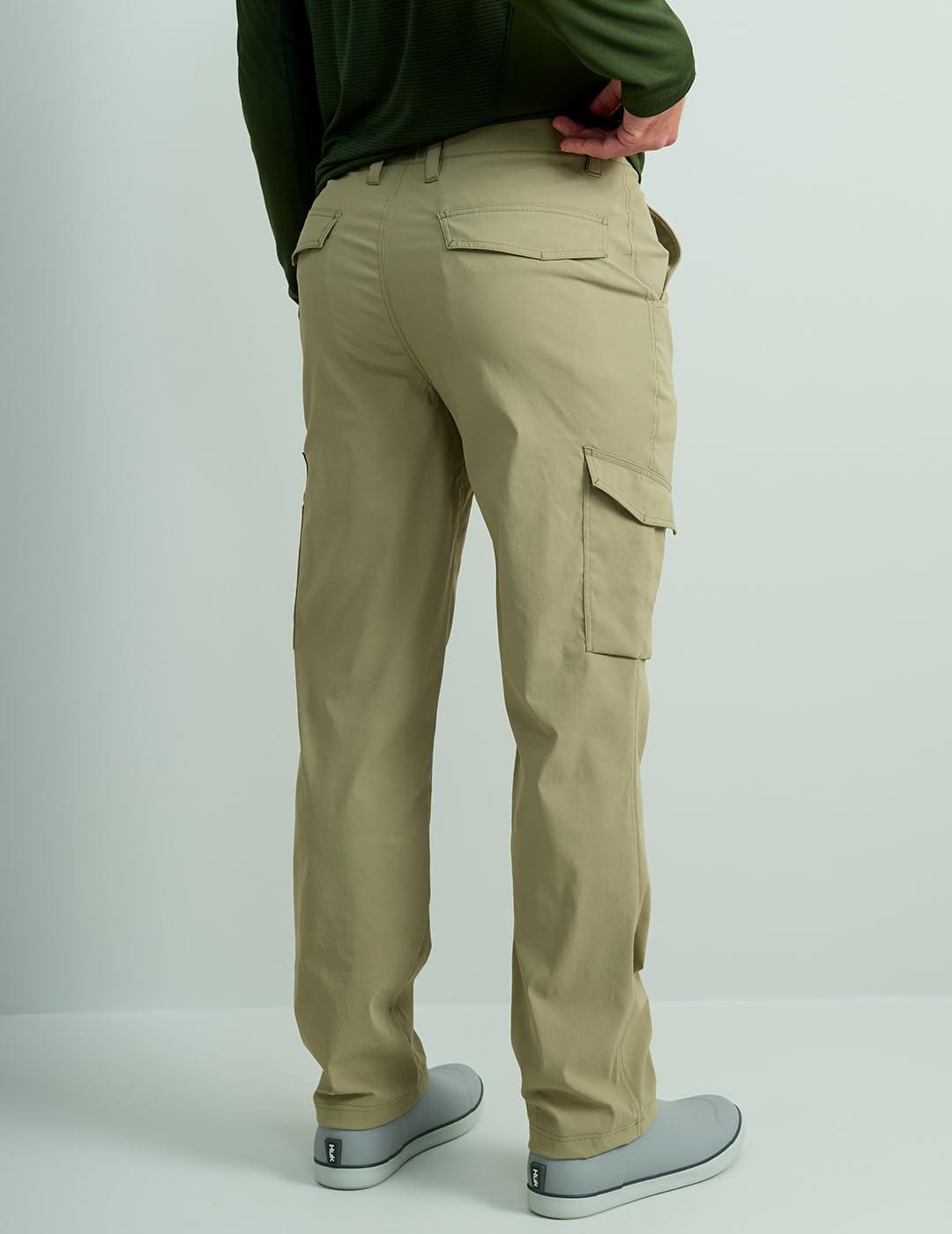 HUK HUK Men's Standard Icon Pro, Performance Fishing Cargo Pocket Pants, Overland Trek, 34