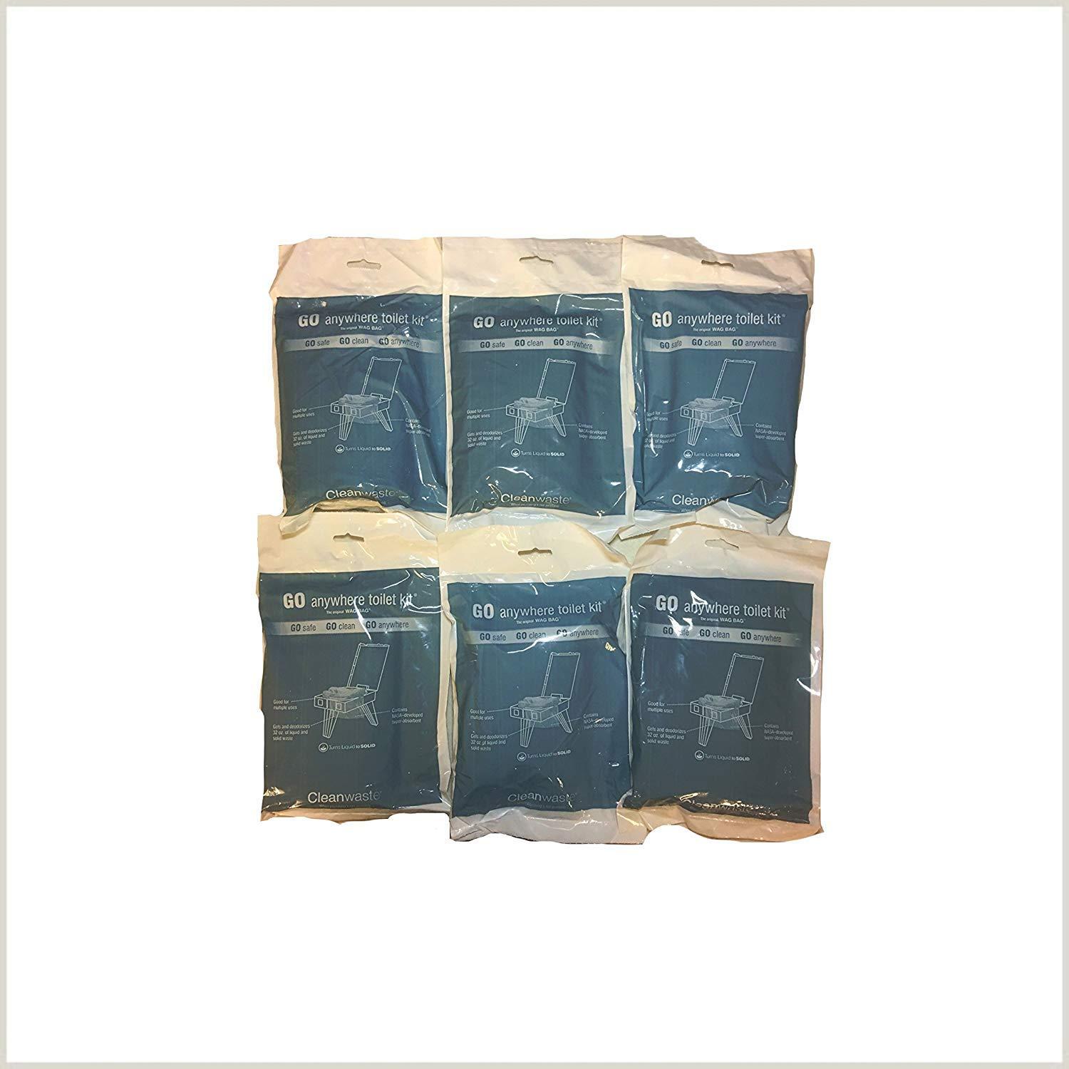 CleanWaste Cleanwaste Wag Bags Toilet Kit Pack of 6