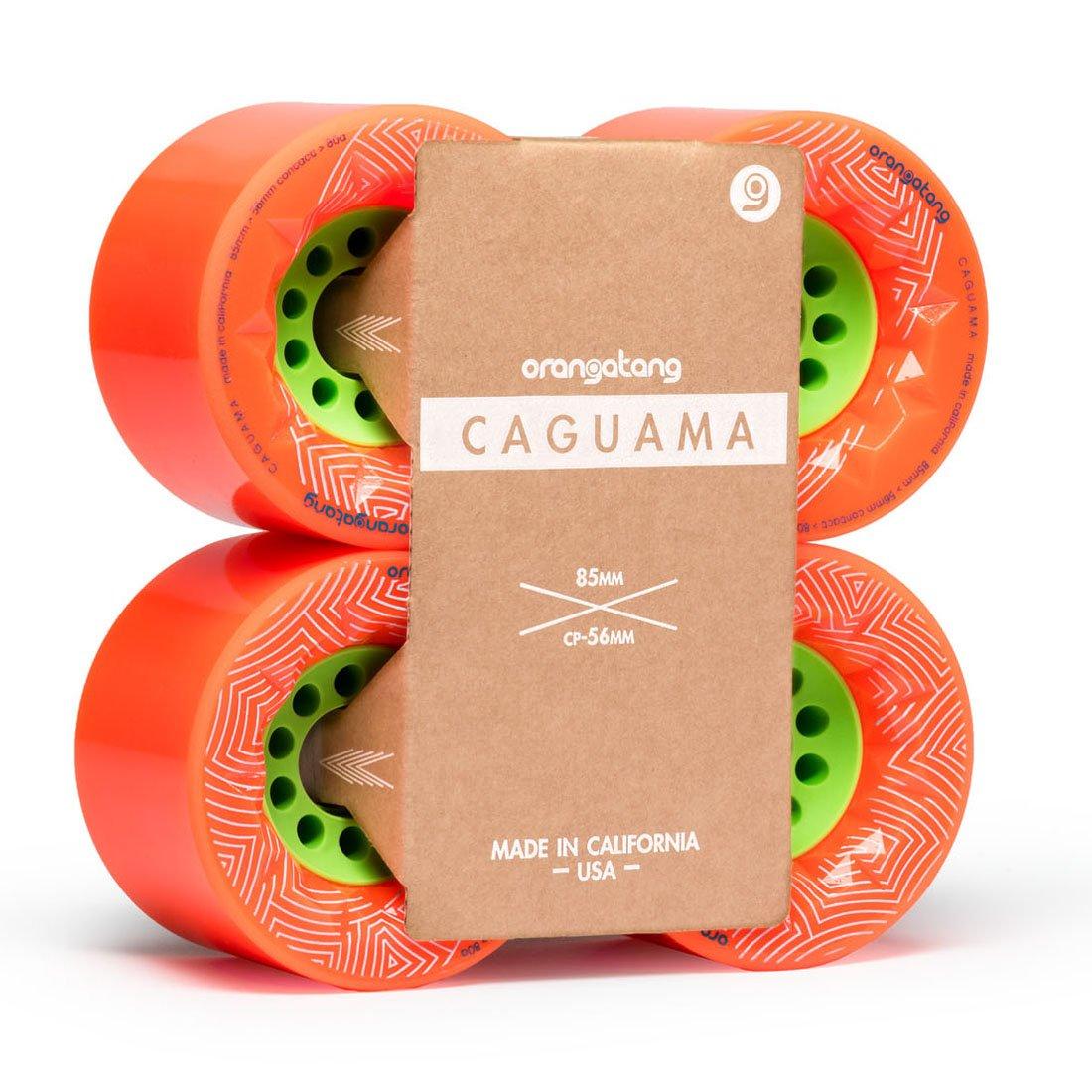 Orangatang Orangatang Caguama 85 mm Longboard Wheels for Cruising, DIY Electric Skateboards, Eboards (Orange, Set of 4)