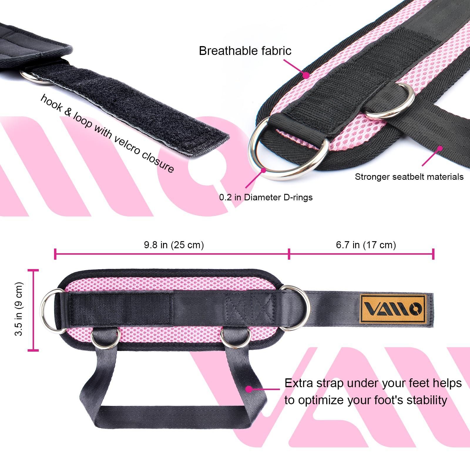 VAIIO VAIIO Soft red Ankle Straps for Cable Machines,Adjustable Comfort fit Neoprene,Reinforce Double D-Ring - Premium Ankle Cuffs to Improve Abdominal Muscles,Lift The Butts,Tone The Legs for Men & Women
