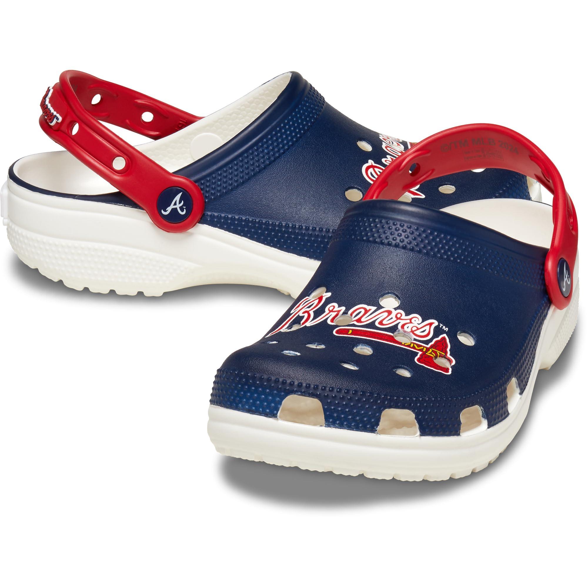 Crocs Crocs Unisex-Adult MLB Classic Clogs, Atlanta Braves, 9 Men/11 Women