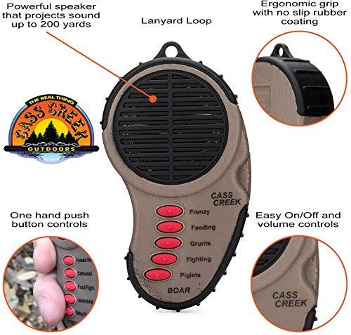 Cass Creek Cass Creek Ergo Boar Call Handheld Electronic Game Call, CC034, Compact Design, 5 Calls In 1, Expert Calls for Everyone