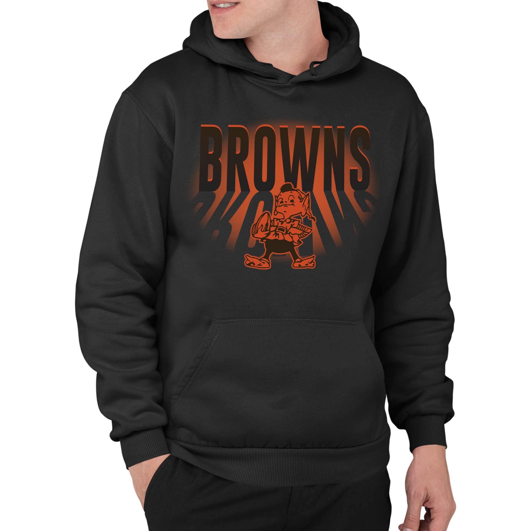 Junk Food Junk Food Clothing x NFL - Cleveland Browns - Team Spotlight - Unisex Adult Pullover Fleece Hoodie for Men and Women - Size 3X-Large , Black