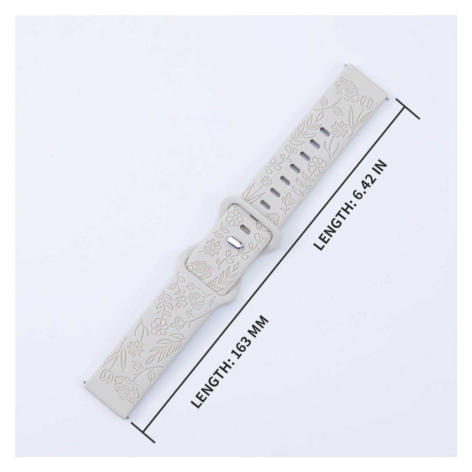 WUURAA WUURAA Engraved Watch Band Suitable for Fitbit Versa 2/Versa/Versa Lite/Versa SE Women Silicone Fancy Cute Sport Strap (Color : Brown, Size : For Fitbit Versa)